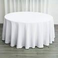 thumbnail image 5 of BalsaCircle 132" Round Polyester Tablecloths Wedding White, 5 of 8