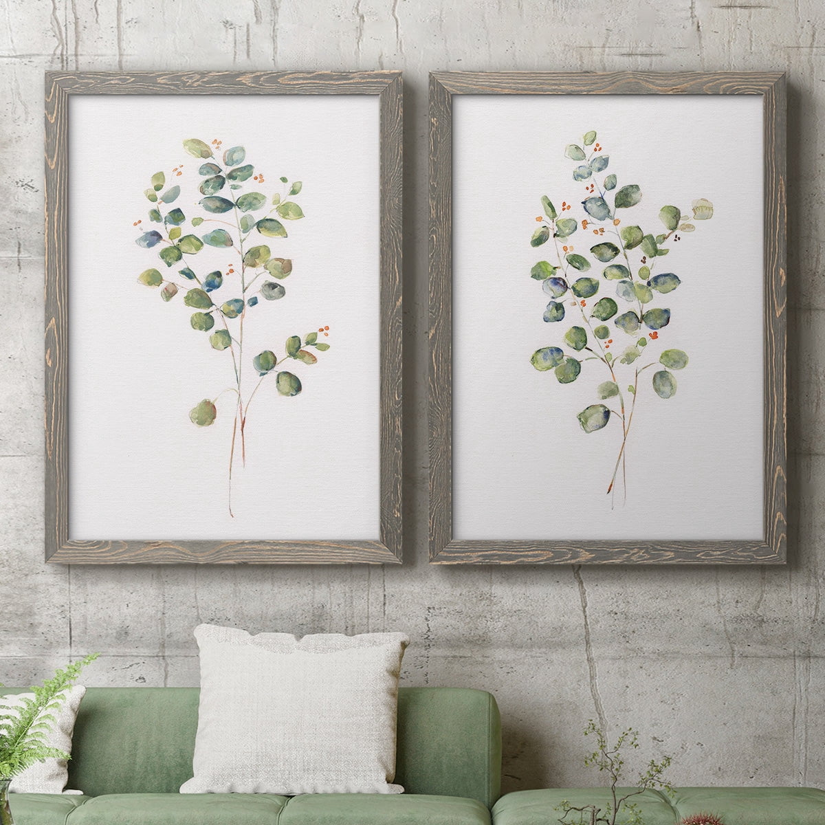Eucalyptus I - Premium Framed Canvas 2 Piece Set - Ready to Hang