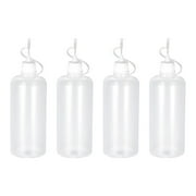 Uxcell Needle Tip Bottle Precision Plastic Applicator 50ml with White Cap, 10 Count