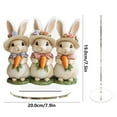 thumbnail image 3 of Easter Bunny and Egg Acrylic Desktop Decoration – Hollow Out Table Ornament for Home or Office, Holiday Bunny Figurine, Spring Shelf Decor Gift, 3 of 5