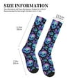 thumbnail image 4 of Sikiie blue daisy Skull flower 1 Pairs Compression Socks for Men and Women 15-20 mmHg Running Support Socks, 4 of 7
