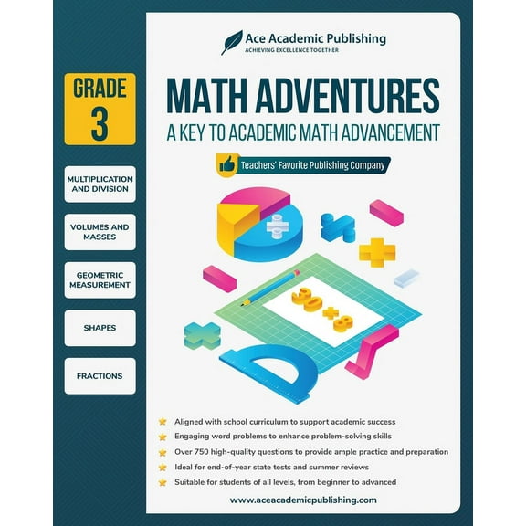 Math Adventures - Grade 3: A Key to Academic Math Advancement, (Paperback)