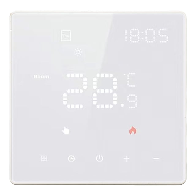 Thermostat Wi-Fi Intelligent Programmable, 100-250 V C.a. Horaire de 7 Jours Thermostat Wi-Fi Intelligent avec Vis pour Chauffage au Sol Chauffage au Sol Électrique 16 A, Chauffage au Sol à Eau 3 A à Suspendre au Mur