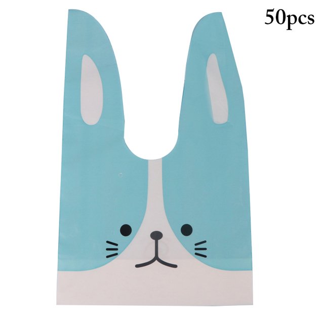 Coofit 50PCS Candy Bag Rabbit Ears Design Treat Bag Party Favor Bag for Cookies Candy