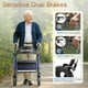 thumbnail image 4 of Andador con ruedas Soundfuse con asiento para personas mayores, plegable, con ruedas grandes de 8", todoterreno, asas y asiento ergonómico de altura ajustable, 169 kg (350 lb), compatible con FSA y HS, 4 of 5