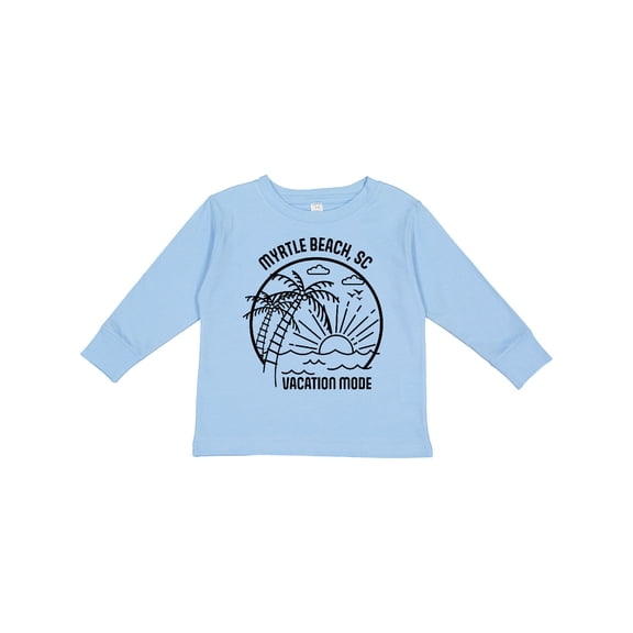 Inktastic Summer Vacation Mode Myrtle Beach South Carolina Boys or Girls Long Sleeve Toddler T-Shirt