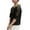 Black, variant on HAiming Womens Tops Summer Hollow Lace Short Sleeve V Neck T-Shirts Plus Size Dressy Casual Solid Color Blouses