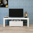 thumbnail image 3 of Kadyn TV Console Table, Entertainment Center,TV Stand,Black TV Stand with Led Rgb Lights, Flat Screen TV Cabinet(White), 3 of 12