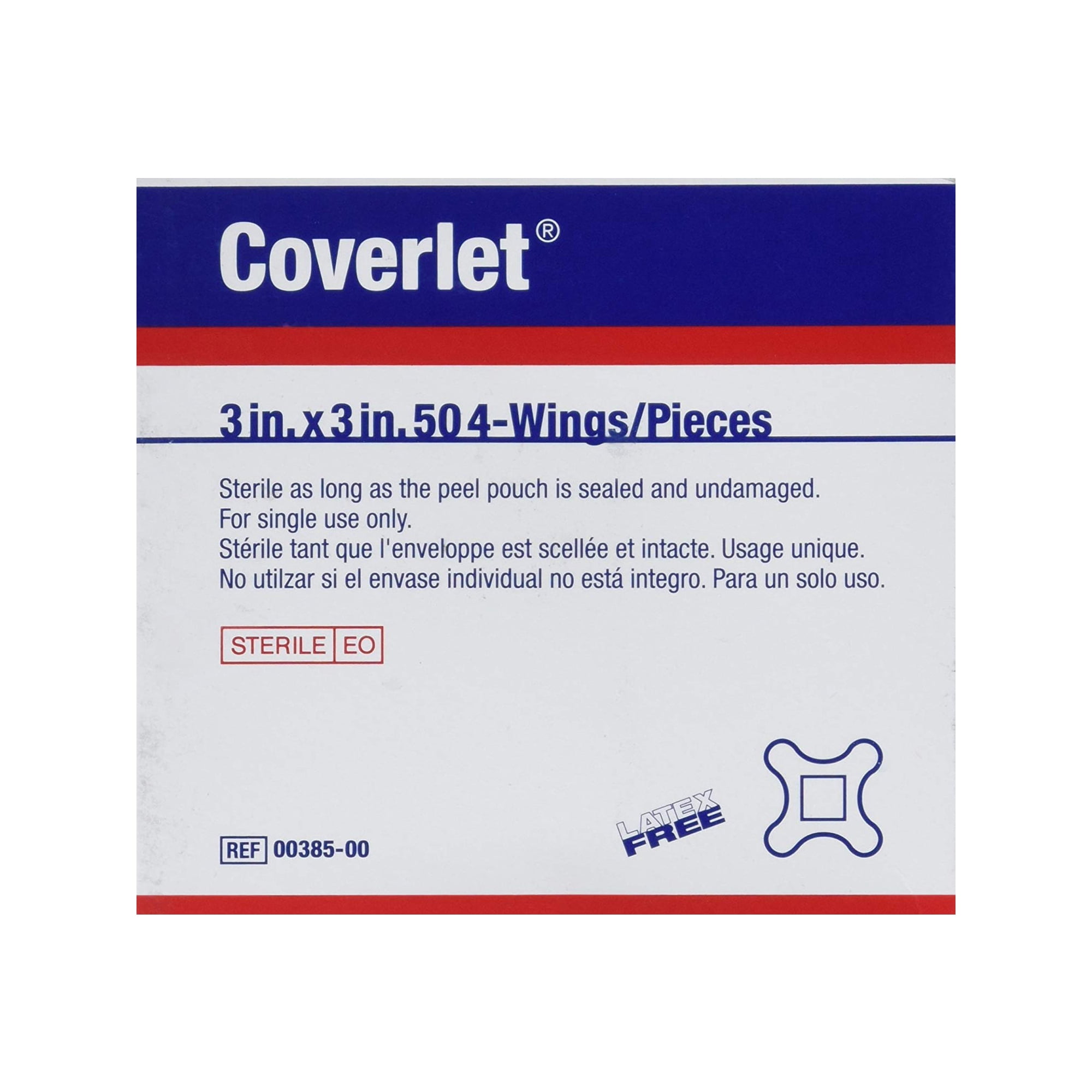 Coverlet Tan Fabric Adhesive Bandage Sterile 3 x 3" 50 per Box
