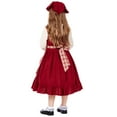 thumbnail image 3 of Favoffer Girls Oktoberfest Dress Little Red Riding German Bavarian Dirndl Dresses 4PC Dance Set (Top + Dress + Headscarf + Apron) 4-10Y, 3 of 6
