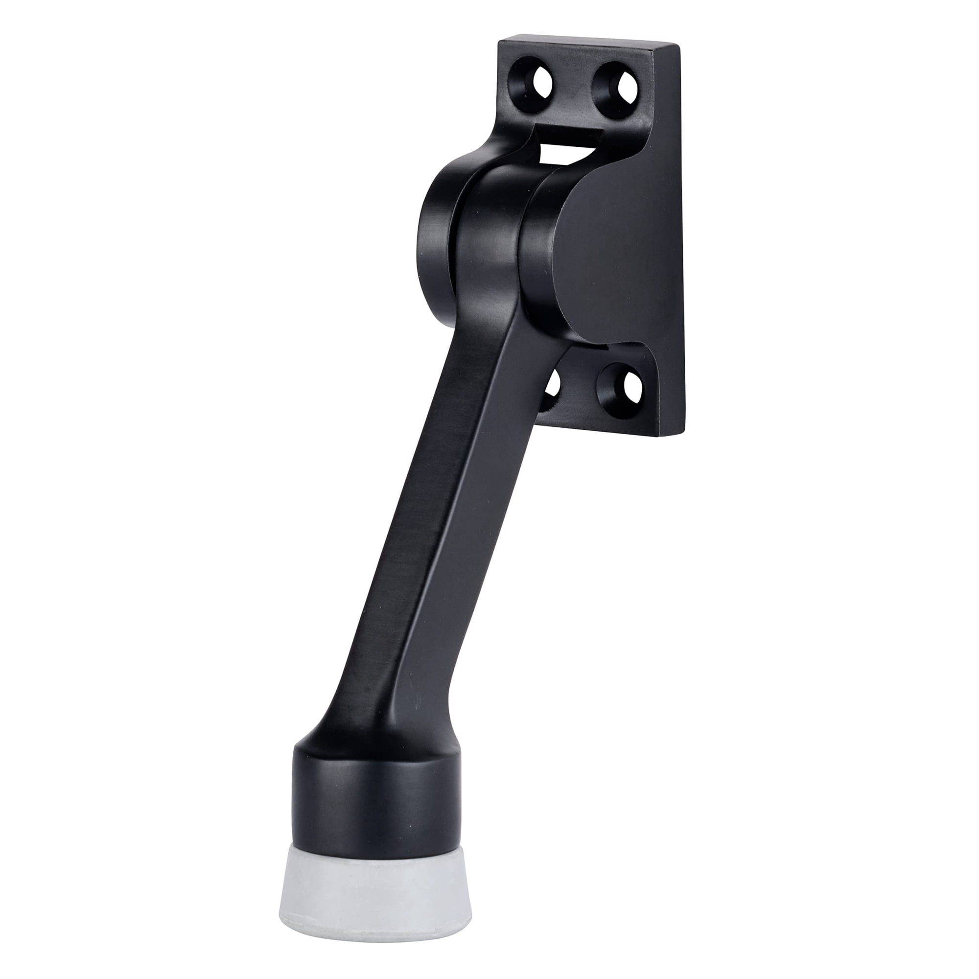 Brinks Commercial Steel Matte Brass/Black Kick-Down Door Holder Mounts to door 1 in.