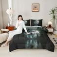 thumbnail image 4 of Castle Fairy 3-Piece Queen Size Comforter Set - Wolf Wildlife Print, 4 of 8