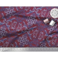 thumbnail image 3 of Soimoi Red Cotton Voile Fabric Filigree Damask Print Sewing Fabric Yard 42 Inch Wide, 3 of 3