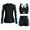 Black#rash guard 3 piece, variant on Moxiu Women's 3 Piece Rash Guard Long Sleeve Swimsuits with Boyshorts Tropical Print Zip Up UPF 50+ Swim Shirt Built in Bra 2025 Black,L