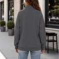 thumbnail image 5 of Cmfcve Women's Fleece Sweatshirts 1/4 Zip Collared Pullover Tops Fall Casual Daily Long Sleeve Shirts with Pockets, 5 of 8