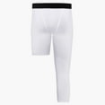 thumbnail image 3 of Xmarks Youth Boys One Leg Compression Pants for Basketball 3/4 One Leg Compression Capri Tights Single Leg Leggings Sports Tights Kids Athletic Soccer Base Layer, 6-14T, 3 of 7
