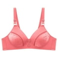 thumbnail image 4 of Meichang Plus Size Bras for Women No Underwire Push Up Bra Racerback Lace T-shirt Bras Full Coverage Breathable Underwear Comfy Supportive Everyday Bras Hot Pink 40C, 4 of 8