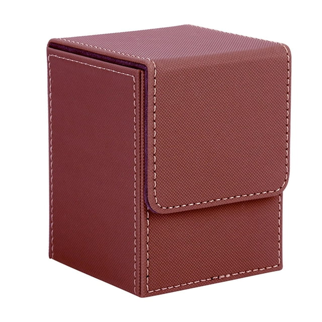 Boîte pour Jeu de Cartes, Organisateur de Rangement pour Cartes, Porte-Cartes, Étui Premium pour Jeu de Cartes à Échanger, Boîte de Rangement pour Cartes de Baseball, Carte de Collection Brun