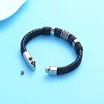 thumbnail image 5 of Leather Wristband Bangle For Human Pets Keepsake Cremation Bracelet for Ashes Urn Memorial Jewelry 20-24CM, 5 of 6