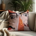 thumbnail image 3 of Throw Pillow Cover - 1 Piece Decorative Man and Woman Printed Design Cushion Case for Home Decor Sofa Couch Chair Bed Patio Living Room Bedroom Car Office - 18x18 Inches, 3 of 9