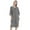 Gray, variant on Men Women Zip up Robe Loose Nightgowns Spa Bathrobe V-neck Soft Sleepshirt Loungewear Sleepwear with Pockets