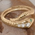 thumbnail image 4 of LBG British Made 10k Rose Gold Diamond & Emerald ring Womens Band Ring - 33 size options - Size 11.75, 4 of 6