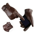 thumbnail image 1 of Guantes de invierno impermeables Hugo para hombre con pantalla Café, 1 of 8