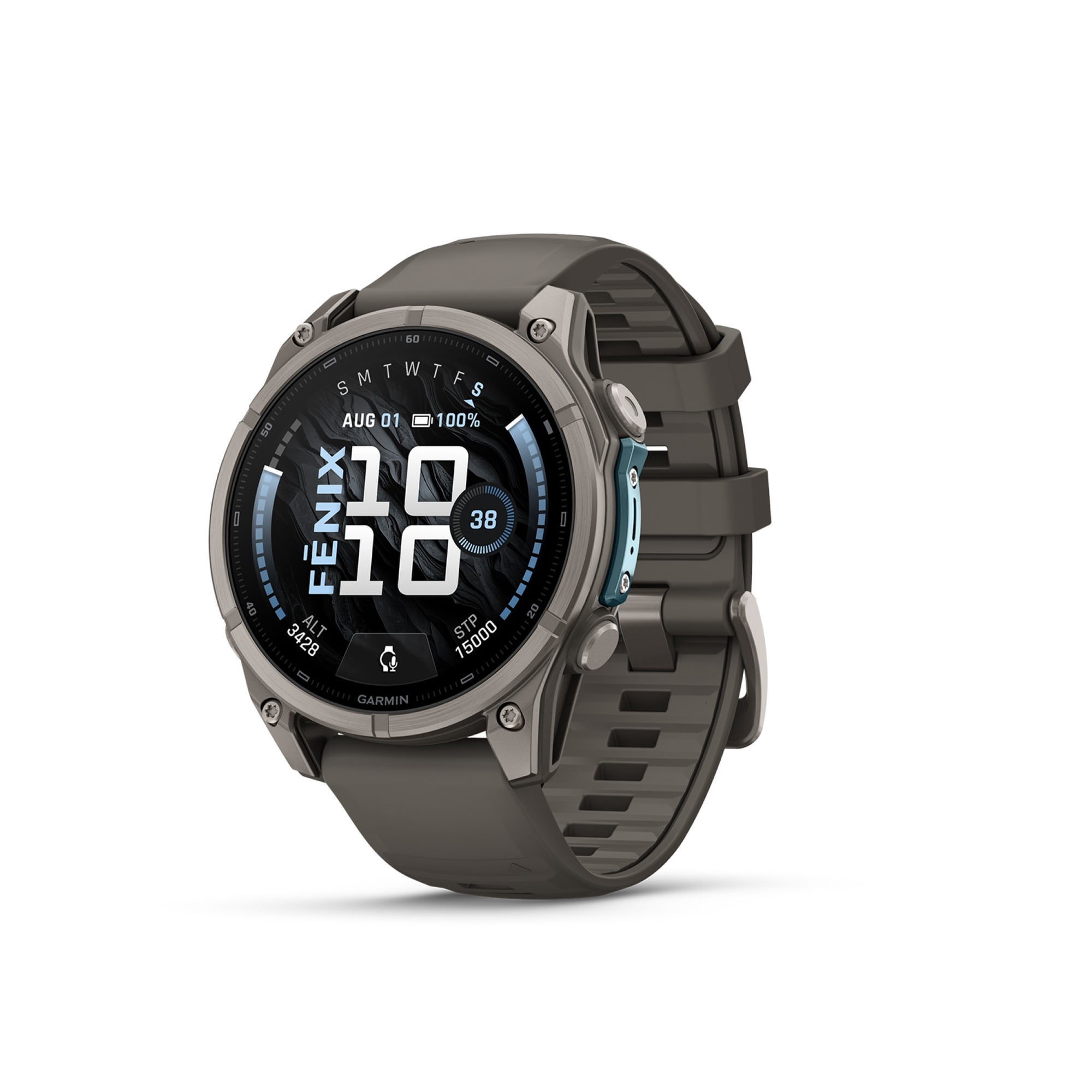 Garmin fenix 9 – 47 mm Titanium with Pebble Gray Silicone Band
