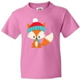 thumbnail image 3 of Inktastic Cute Fox, Fox With Hat And Scarf, Orange Fox Youth T-Shirt, 3 of 5