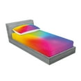 thumbnail image 2 of Ambesonne Rainbow Fitted Sheet & Pillow Sham Set, Vibrant Radiant Colors, Twinxl, Multicolor, 2 of 2