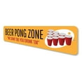 thumbnail image 4 of Beer Pong Zone Novelty Decor, Metal Wall Sign - 4x18 Inches, 4 of 4