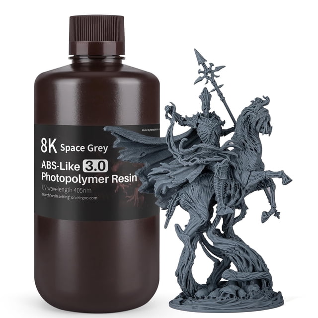 Impresora 3D ELEGOO mejorada, similar a ABS, resina 3.0, 1 kg, color gris espacial