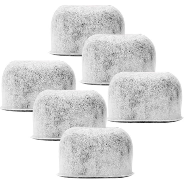 Pack of 6 Replacement Charcoal Water Filters for Keurig and Breville BWF100 Coffee Machines - Keurig 2.0 1.0 and Breville BWF100 Compatible Filters Fit Both Newer & Older Models Coffee Makers