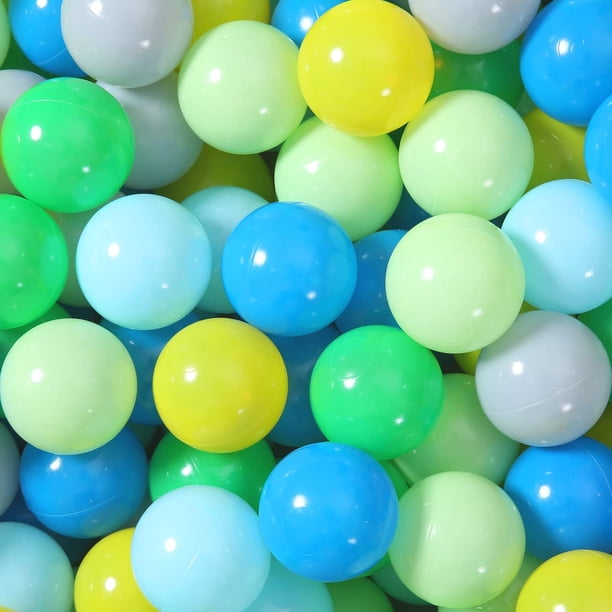 100 Pelotas de Plástico Heopeis para Piscina de Pelotas para Niños, Verde