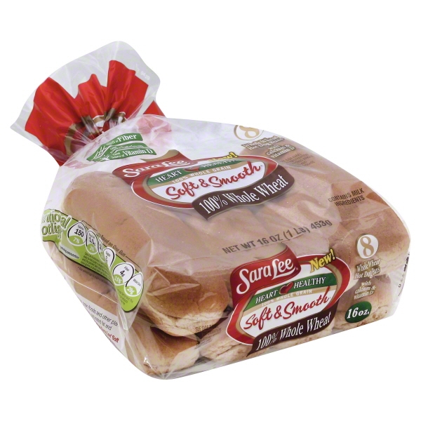 Hillshire Brands Sara Lee Soft & Smooth Hot Dog Buns, 8 ea
