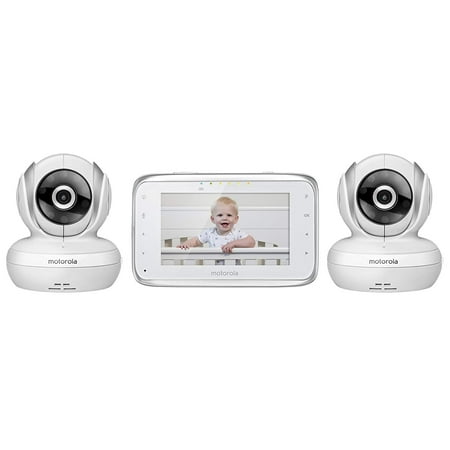 Motorola MBP38S-2 Digital Video Baby Monitor with 4.3-Inch Color LCD Screen and 2 Cameras with Remote Pan, Tilt and