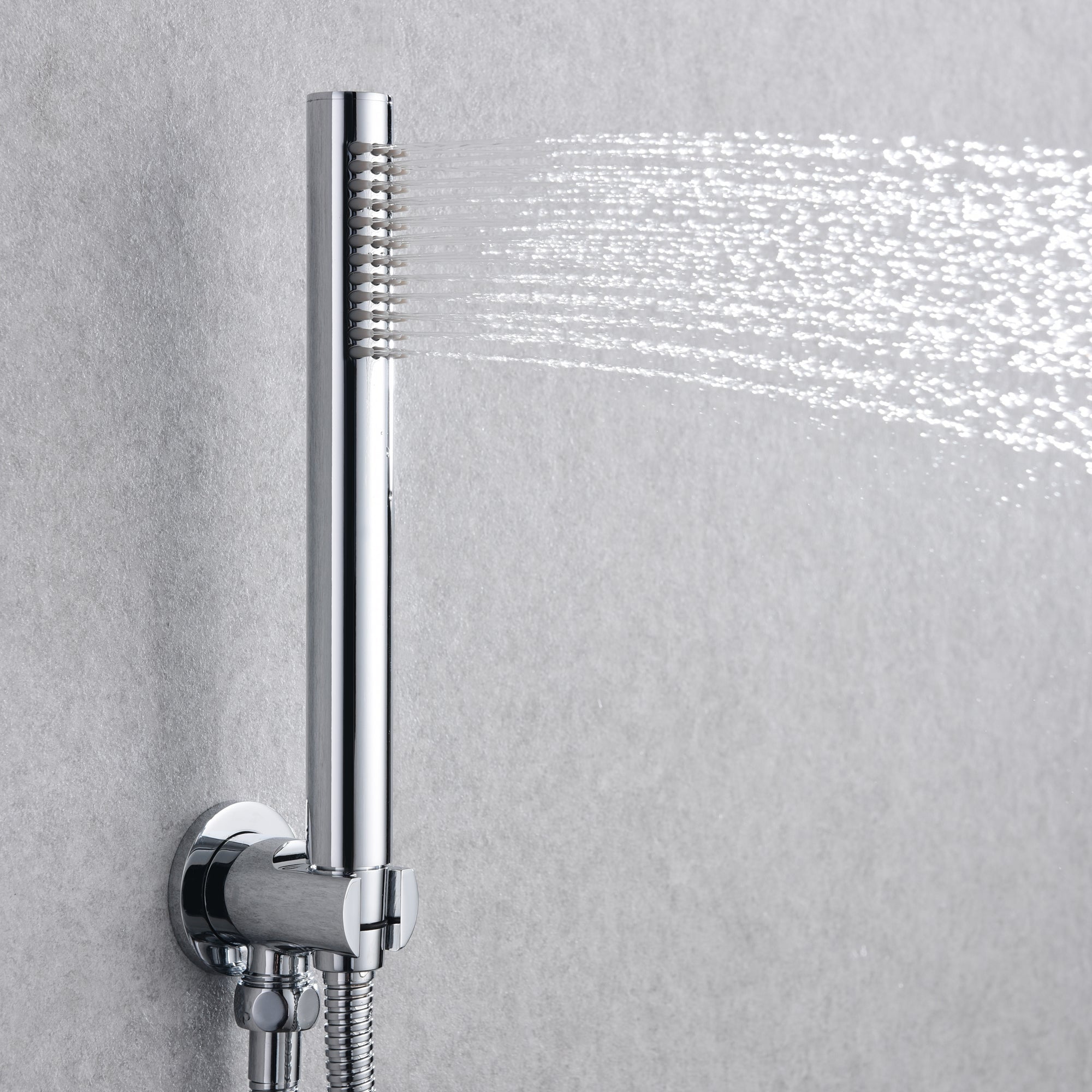 Sumerain Wall Mount Tub Filler Waterfall Tub Faucet with Handheld Shower, Chrome Finish