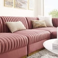 thumbnail image 4 of Sanguine Channel Tufted Performance Velvet 4-Piece Modular Sectional Sofa, 4 of 6