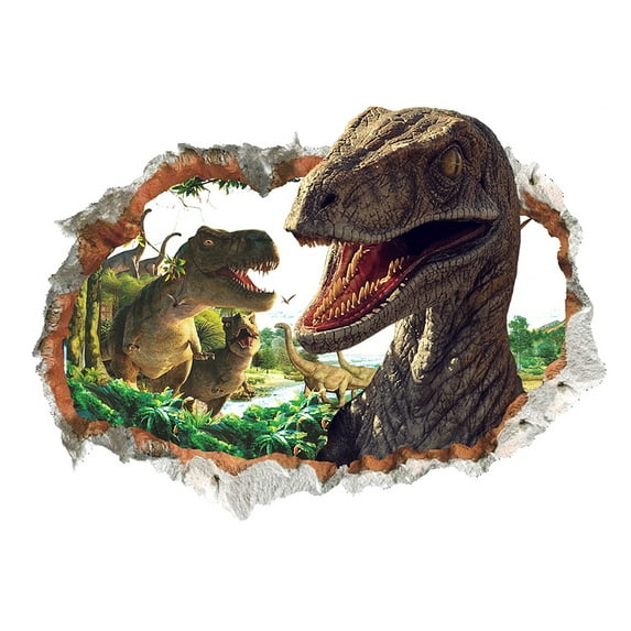 YIDEDE Children'S Room Decoration Home Decorate 3D Dinosaur 3D Wallpaper Paste Apply To Furniture Jurassic World Animal Print