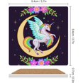 thumbnail image 2 of GZHJMY Square Drink Coasters, 6 Pcs Cute Cartoon Pegasus with Rainbow Color Absorbent Ceramic Coffee Coasters for Drinks with Cork Base Housewarming Gift for Home Decor, 2 of 6