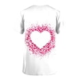 thumbnail image 4 of TIMIFIS Hauts de Sarrau d'Infirmière pour Femmes, Saint-Valentin, Uniforme de Travail, Manches Courtes, Col en V, Blouse T-shirt de Travail avec Poches - Rose Vif, Imprimé, 4 of 5