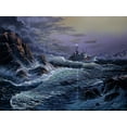 thumbnail image 2 of Harvill, Marc 14x12 Black Ornate Wood Framed with Double Matting Museum Art Print Titled - Escanada 907 Coast Guard Ship, 2 of 4