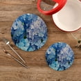 thumbnail image 2 of Coolnut Blue Hydrangea Round Cotton Trivets Pot Holders, Hot Pads Pure Cotton Stylish Coasters for Boho, Farmhouse, Kitchen - 2pcs Home Decor Gifts, 2 of 7