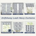thumbnail image 5 of DriftAway Leah Abstract Floral Blossom Ink Painting Room Darkening Kitchen Tier Window Treatment, Set of Two, each 28"x36"+ 2" header (Navy/Gray), 5 of 6