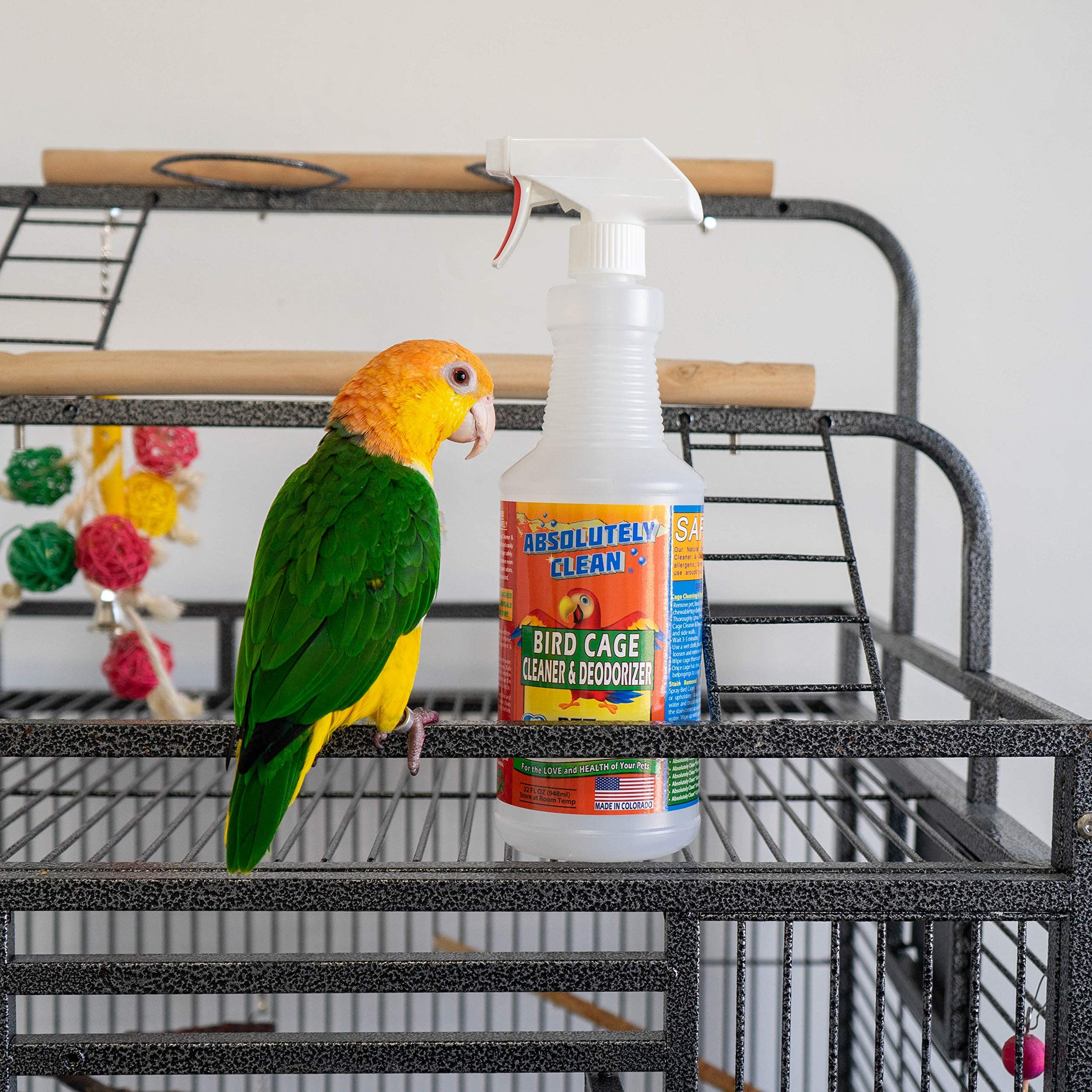 Natural Rapport Bird Cage Cleaner - The Only Bird Cage Cleaner You Need -  Bird Poop Spray Remover, Naturally Removes Bird Waste 32 Fl Oz (Pack of 1)