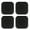 Black, variant on TOP-MAX 4PCS Square Self-Adhesive Door & Wall Collision Stoppers Soft Gel Door Bumper Mini Doorknob Door Handle Bumper