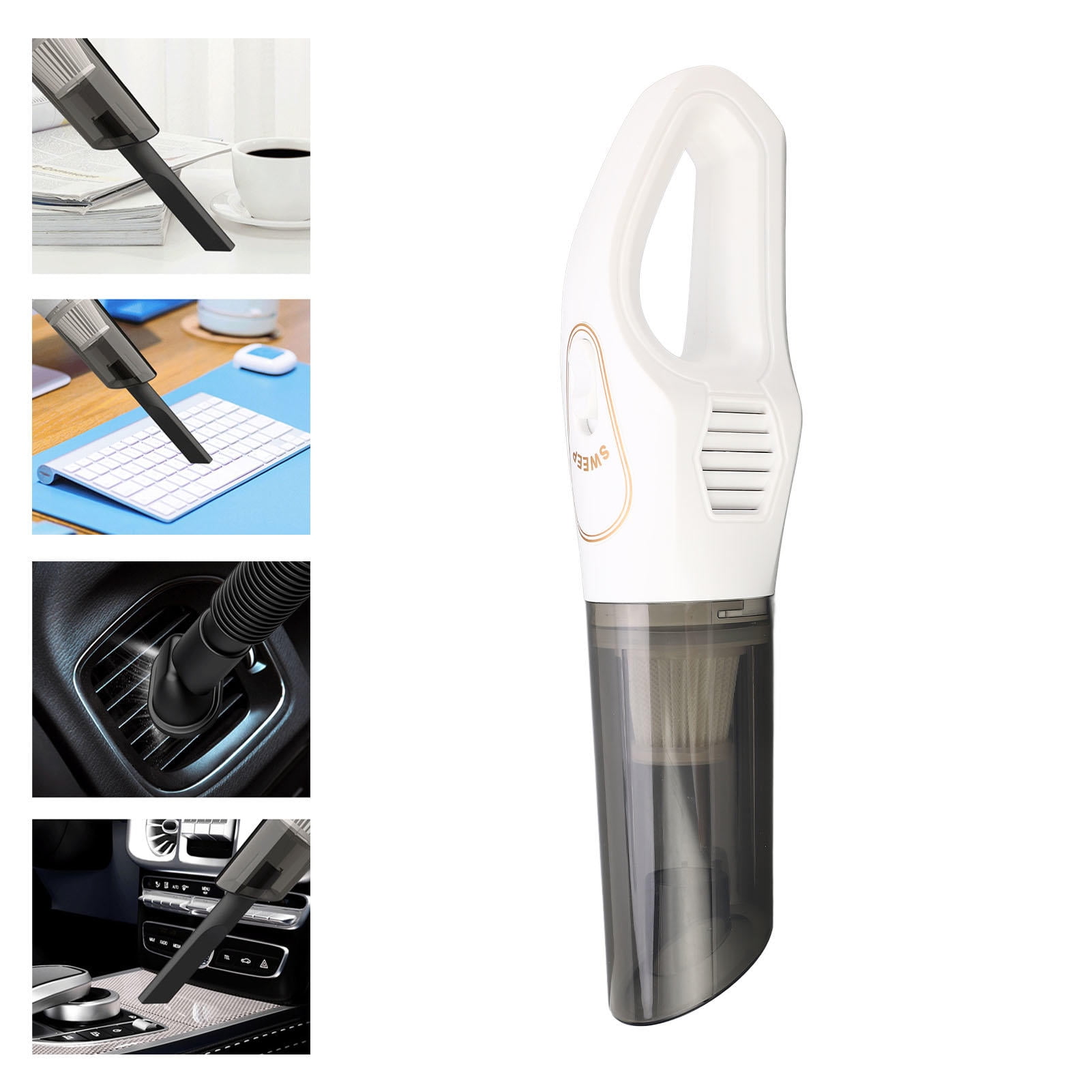 YAHHU 120W Cordless Handheld Vacuum – 10,000 PA USB‑Rechargeable, Quiet Portable Cleaner for Car, Kitchen, Carpet & Pet Hair