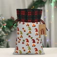thumbnail image 5 of KLL Cute Autumn Gnomes for Christmas Gift Bag,Christmas Burlap Goody Gift Bags with Plaid Drawstrings for Xmas Presents Holiday Party Favor Treats Candy-Black, 5 of 8