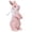 Pink, variant on Resin Easter Bunny Statue with Rattan Effect - Vine Woven Rabbit Sculpture for Spring Table Decor, Farmhouse Home, Indoor Outdoor Patio, Garden and Party Centerpiece