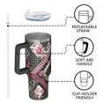 thumbnail image 4 of OBREWU Pioneer Flower Tumbler with Handle and Lid,Pioneer Flower 40oz Double Wall Vacuum Insulated Tumbler,Cups Gift for Women and Men, 4 of 7